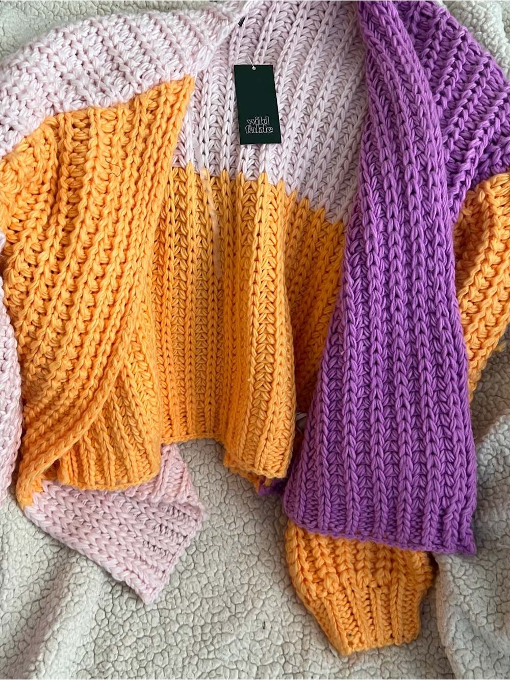 wild fable Chunky Colorblock Cardigan - XXL